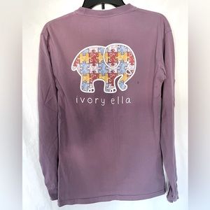 Ivory Ella loose fit light purple long sleeve shirt